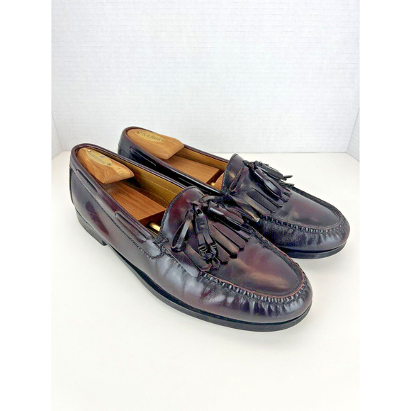 Cole Haan Mens Pinch Tassel Loafers US Size 10.5‎ D Burgundy Leather C02692 main image 5